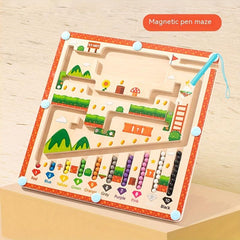 Montessori Magnetic Colorful Number Maze Educational Toy