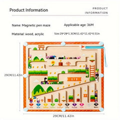 Montessori Magnetic Colorful Number Maze Educational Toy