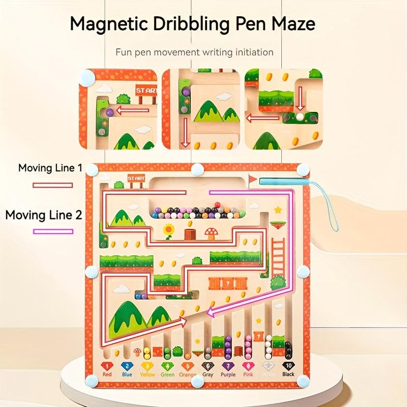 Montessori Magnetic Colorful Number Maze Educational Toy