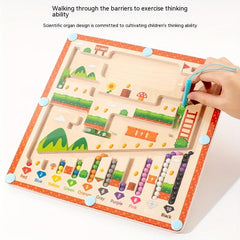 Montessori Magnetic Colorful Number Maze Educational Toy