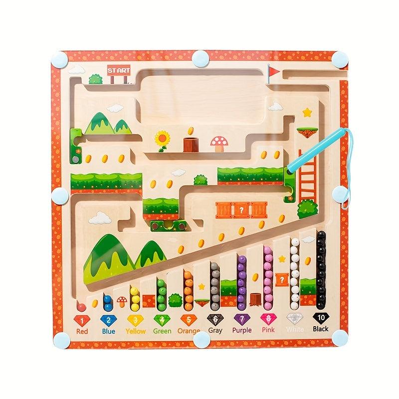 Montessori Magnetic Colorful Number Maze Educational Toy