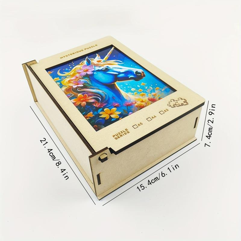 234 Pcs Horses Wooden Jigsaw Puzzles - Unique Shape, Adult Gift, Family Fun