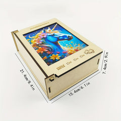 234 Pcs Horses Wooden Jigsaw Puzzles - Unique Shape, Adult Gift, Family Fun