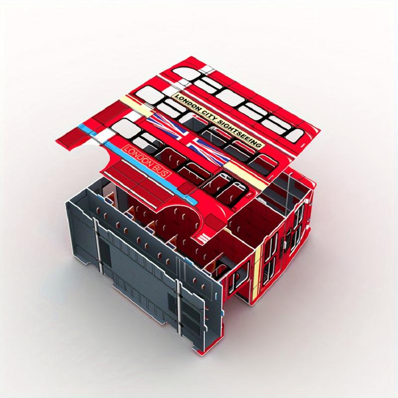 London Bus 3D Puzzle Foam Toy Model Building Kit