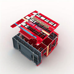 London Bus 3D Puzzle Foam Toy Model Building Kit