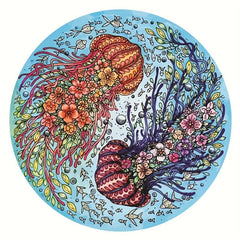 Flower Jellyfish Wooden Puzzle Educational & Fun