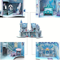 Ice Castle 3D Puzzle Dollhouse Assembly With Furniture Toys Girls Boys Gift