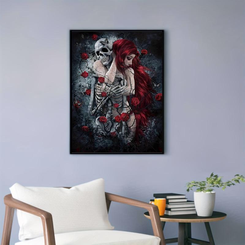 Wooden Jigsaw Puzzle 300 Pieces Skeleton And Girl Large Puzzle With Poster
