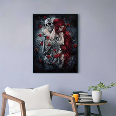 Wooden Jigsaw Puzzle 300 Pieces Skeleton And Girl Large Puzzle With Poster
