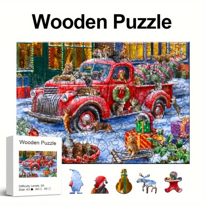 Christmas Wooden Puzzle Art For Adults - Unique Christmas Theme Jigsaw