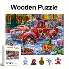 Christmas Wooden Puzzle Art For Adults - Unique Christmas Theme Jigsaw