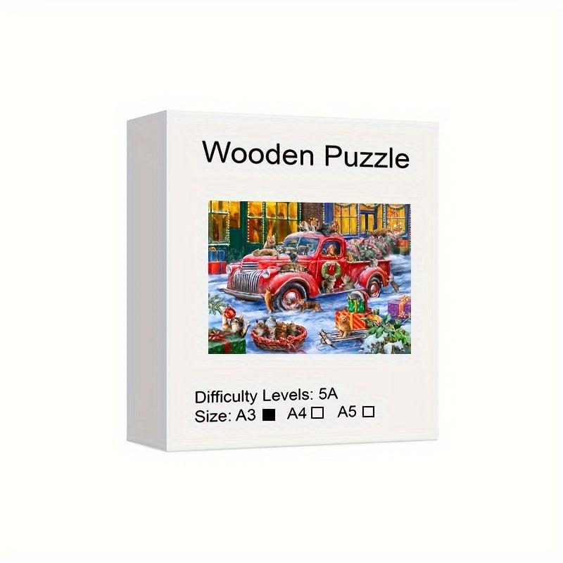 Christmas Wooden Puzzle Art For Adults - Unique Christmas Theme Jigsaw