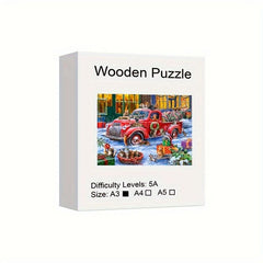 Christmas Wooden Puzzle Art For Adults - Unique Christmas Theme Jigsaw