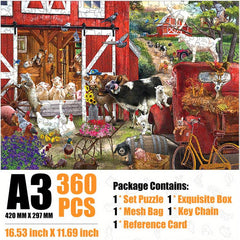 Colorful Farm Wooden Puzzle Adult Stress Relief Toy