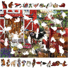 Colorful Farm Wooden Puzzle Adult Stress Relief Toy
