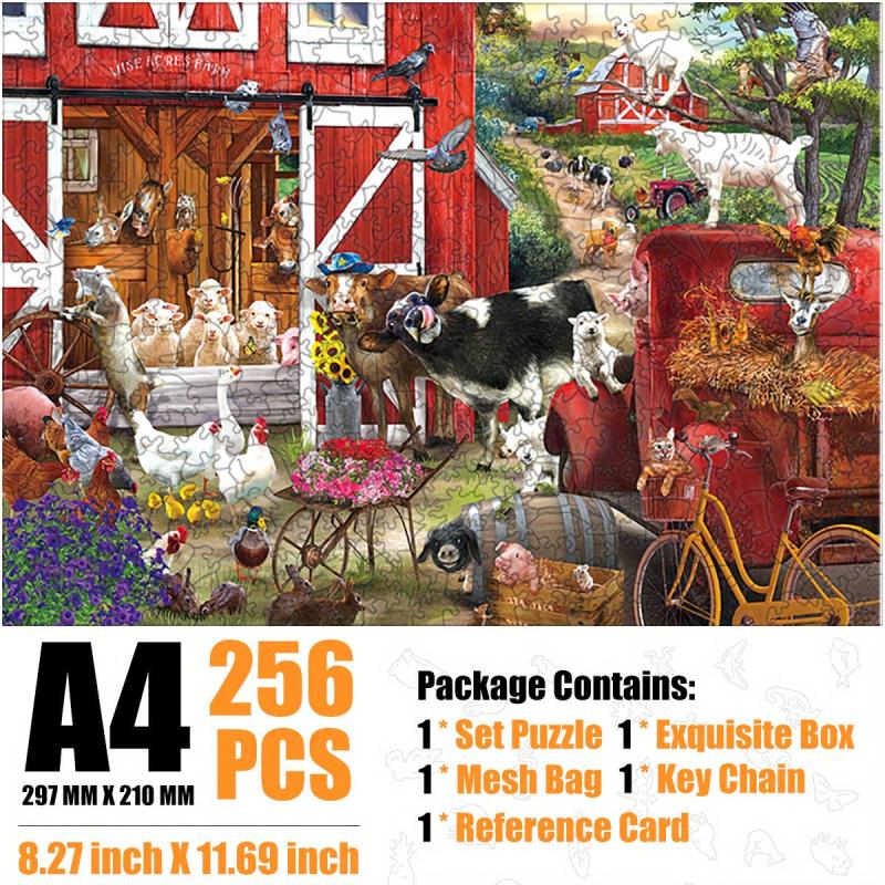 Colorful Farm Wooden Puzzle Adult Stress Relief Toy