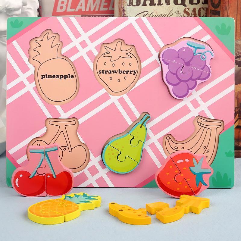 Dinosaur Puzzle Wooden 3D Kids Baby Puzzles Educational Toys