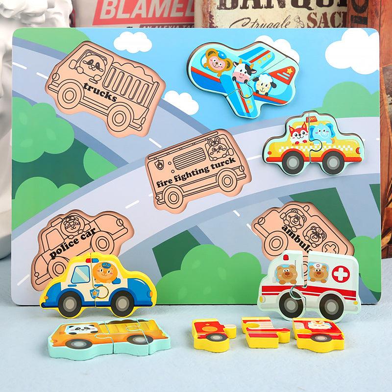 Dinosaur Puzzle Wooden 3D Kids Baby Puzzles Educational Toys