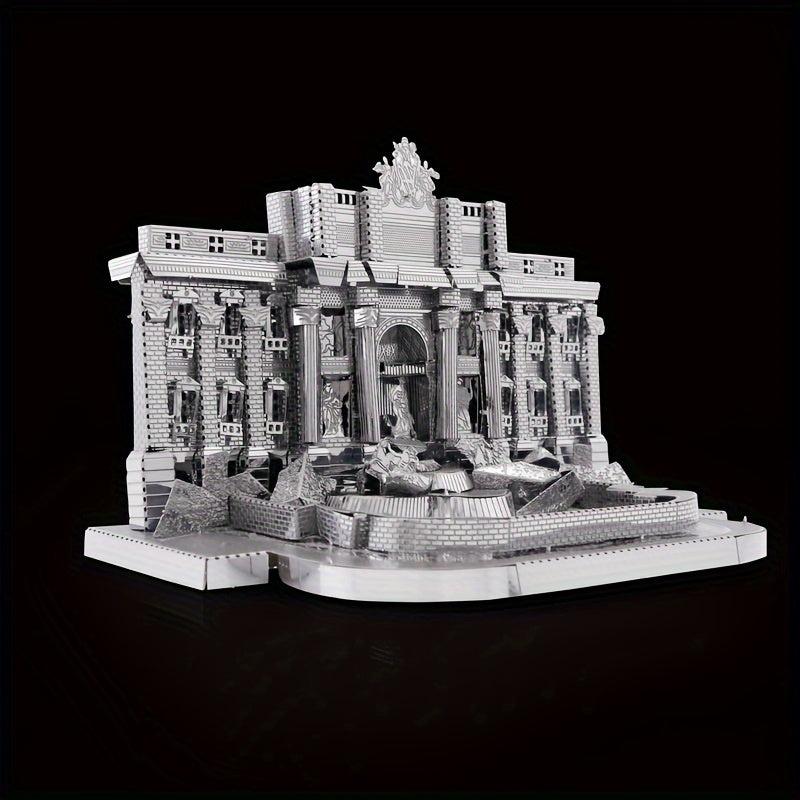 Stainless Steel Metal 3D Puzzle Roman Wishing Pool Model Educational Toys