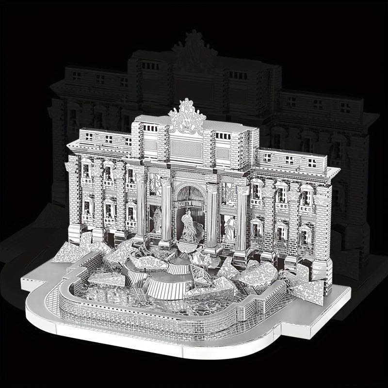 Stainless Steel Metal 3D Puzzle Roman Wishing Pool Model Educational Toys