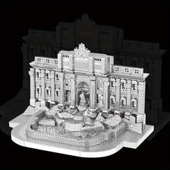 Stainless Steel Metal 3D Puzzle Roman Wishing Pool Model Educational Toys