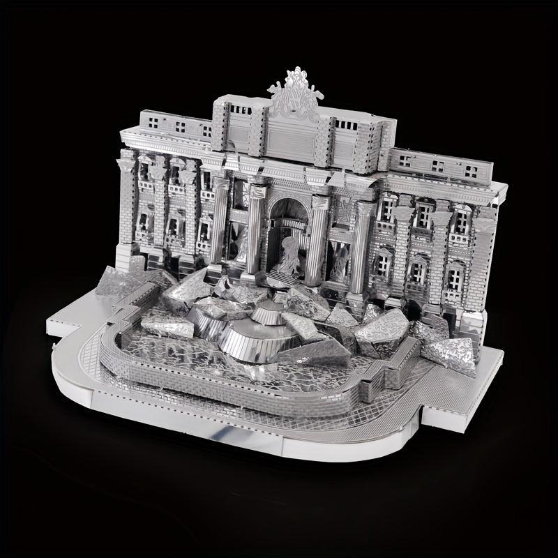 Stainless Steel Metal 3D Puzzle Roman Wishing Pool Model Educational Toys