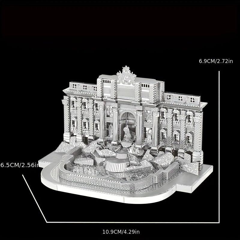 Stainless Steel Metal 3D Puzzle Roman Wishing Pool Model Educational Toys