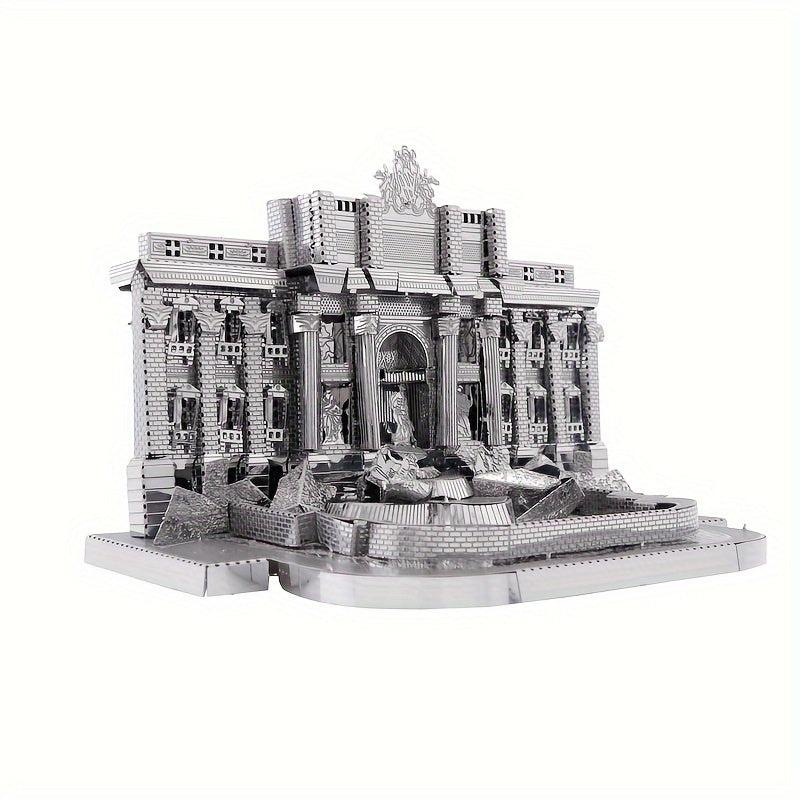 Stainless Steel Metal 3D Puzzle Roman Wishing Pool Model Educational Toys