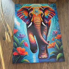 234 Pcs Elephant Wooden Jigsaw Puzzle Adult Unique Shape Family Puzzles