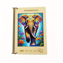 234 Pcs Elephant Wooden Jigsaw Puzzle Adult Unique Shape Family Puzzles
