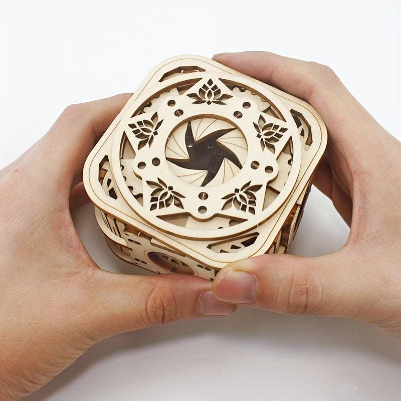 3D Wooden Puzzle Music Box Creative Gift Unlock Imagination Adult