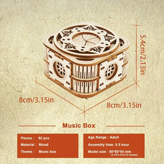 3D Wooden Puzzle Music Box Creative Gift Unlock Imagination Adult