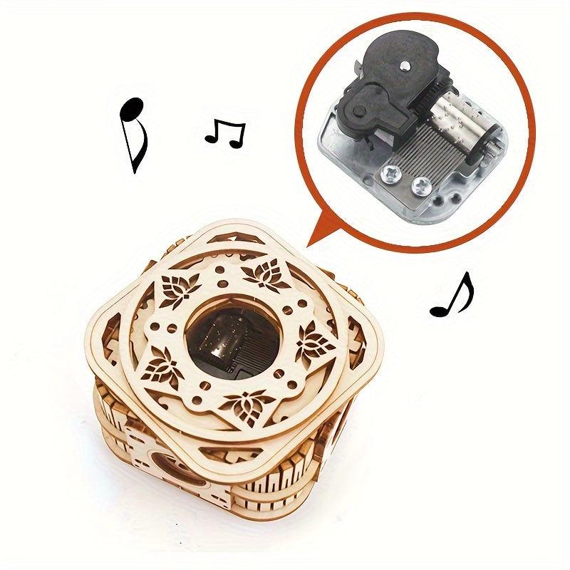 3D Wooden Puzzle Music Box Creative Gift Unlock Imagination Adult