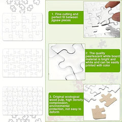 12pcs Blank Puzzle Christmas Sublimation DIY Custom Puzzle 7.87x5.82in