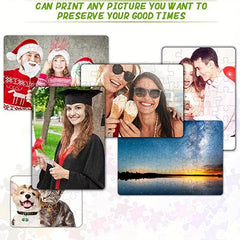12pcs Blank Puzzle Christmas Sublimation DIY Custom Puzzle 7.87x5.82in