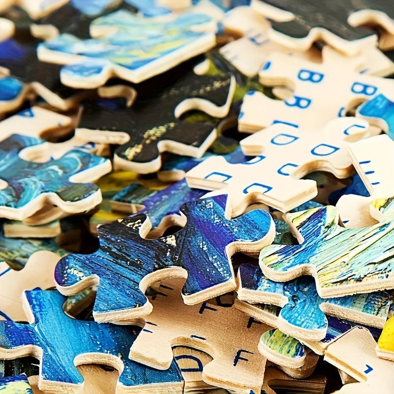 Wooden Landscape Painting Puzzle: Creative Stress Relief for Adults & Children