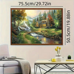 Wooden Landscape Painting Puzzle: Creative Stress Relief for Adults & Children