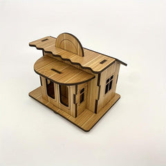 3D Wooden Puzzle Building Kit DIY Brain Teaser Model
