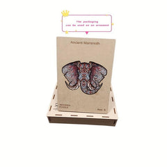 Colorful Elephant Wooden Puzzle DIY Kit Unique Gift