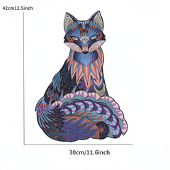 Paper Puzzle Animal Fox Shape Puzzle Toy Irregular Paper Puzzle Fox Puzzle