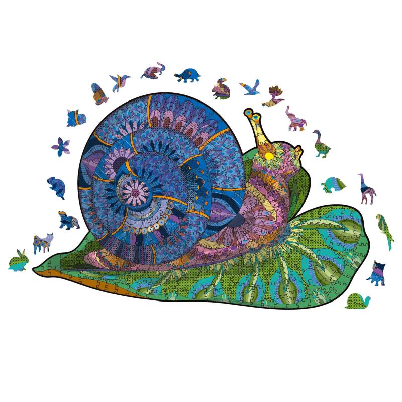 Magic Halloween Snail Wooden Puzzle Game