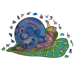 Magic Halloween Snail Wooden Puzzle Game