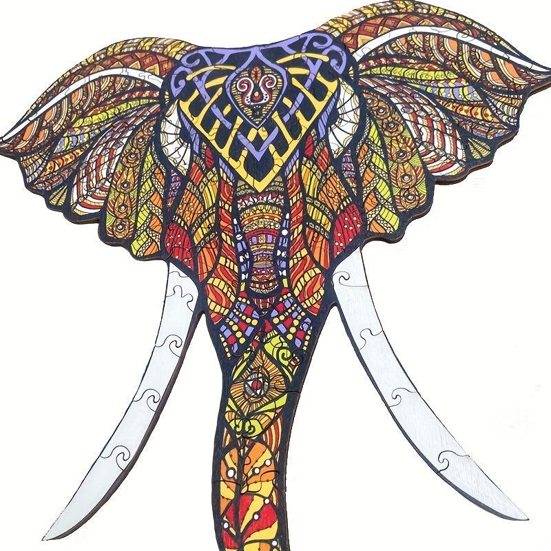 Elephant Wooden Puzzle Religious Irregular Animal Wood Gift