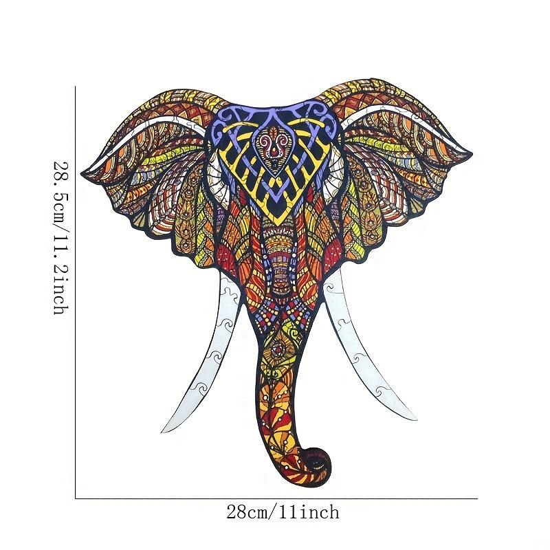 Elephant Wooden Puzzle Religious Irregular Animal Wood Gift