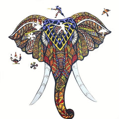 Elephant Wooden Puzzle Religious Irregular Animal Wood Gift