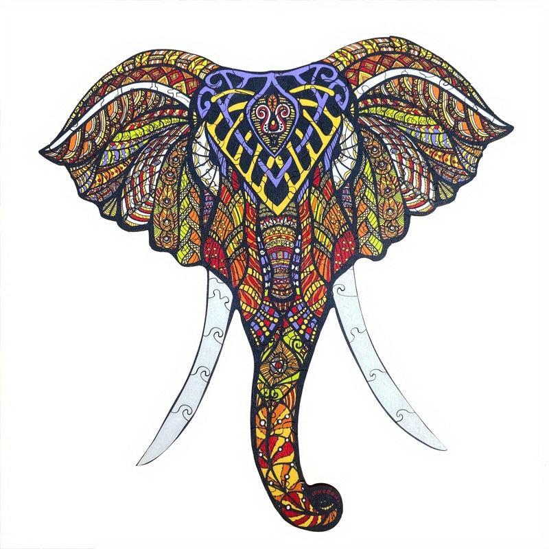 Elephant Wooden Puzzle Religious Irregular Animal Wood Gift
