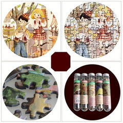 Family Puzzle 150pcs Fairy Tale Cabin Christmas Night Rabbit Birthday Gift