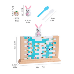 Little Rabbit Push Brick Parent child Board Game