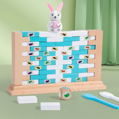 Little Rabbit Push Brick Parent child Board Game
