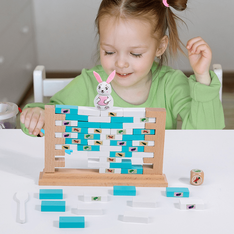 Little Rabbit Push Brick Parent child Board Game